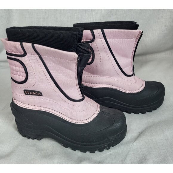 Itasca Winter Boots Girls Size 4 Insulated Snow Boot Skiing Pink Black Cold - Picture 1 of 7